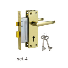 Aluminum lever with iron front plate doors handles locks in Africa Market